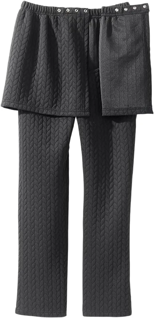 Womens Assisted Dressing Adaptive Open-Back Tracksuit Pants