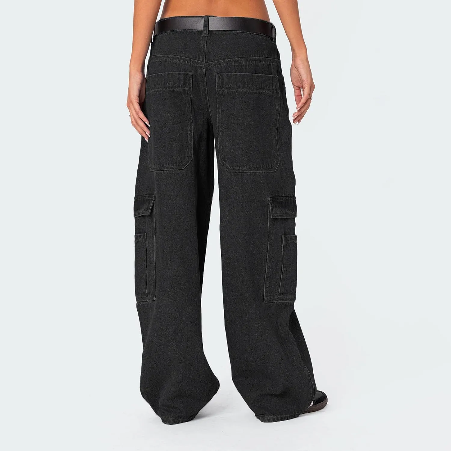 Women's Baggy Denim Pants Casual Low Rise Wide Leg Boyfriend Jeans Vintage Loose Straight Leg Jeans Y2K Streetwear