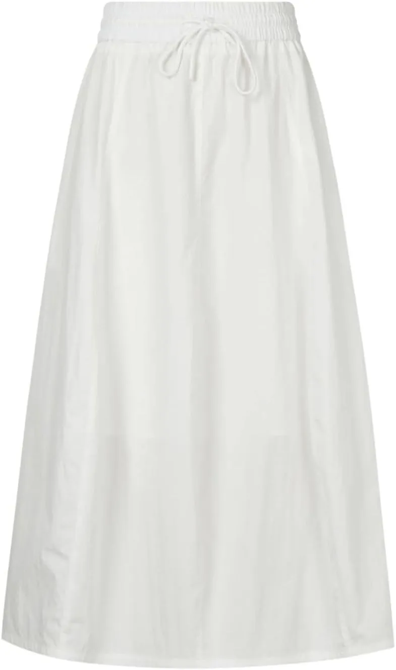 Women's Casual Skirt A Line Elastic High Waisted Long Skirts Side Slit with Pockets