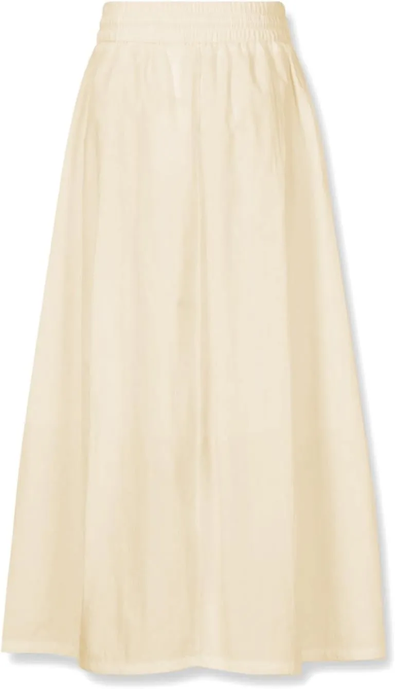 Women's Casual Skirt A Line Elastic High Waisted Long Skirts Side Slit with Pockets