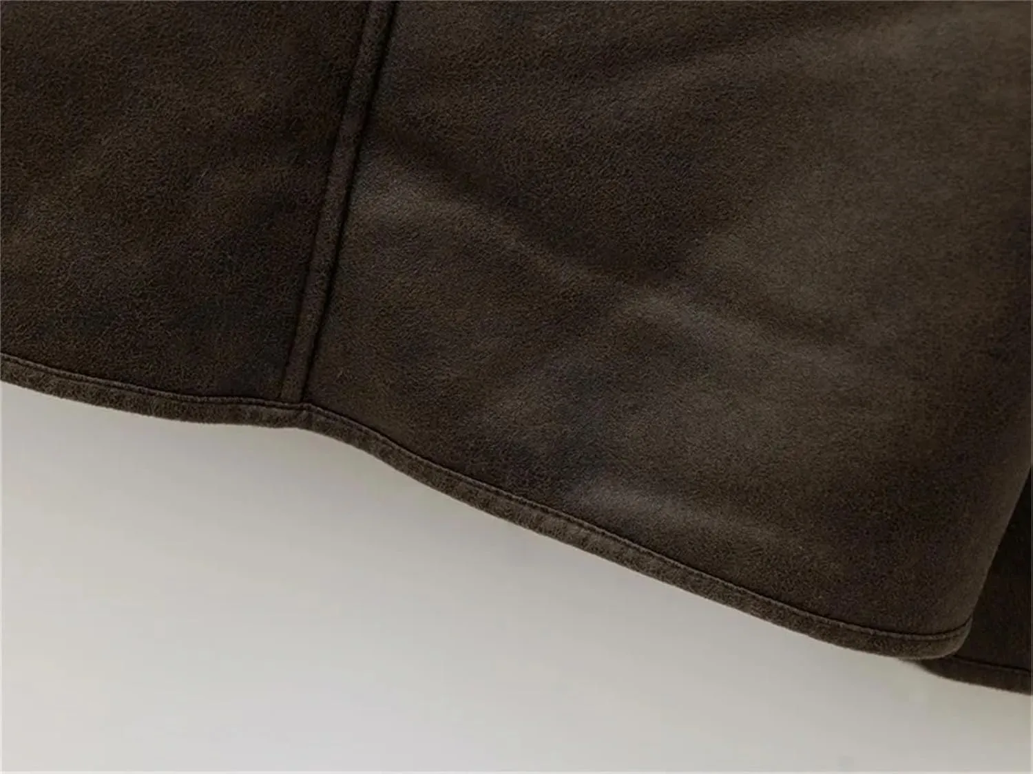 Women's Double-Sided Lapel Long-Sleeved Jacket with Fur Fleece Lined Leather Jacket for Women