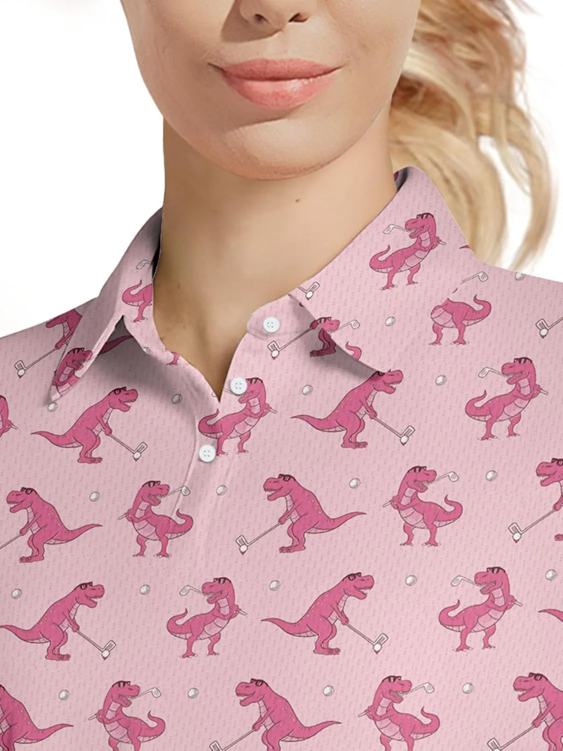 Womens Golf Shirt Funny Polo Shirts for Women Golf Outfit 3D Print Gifts