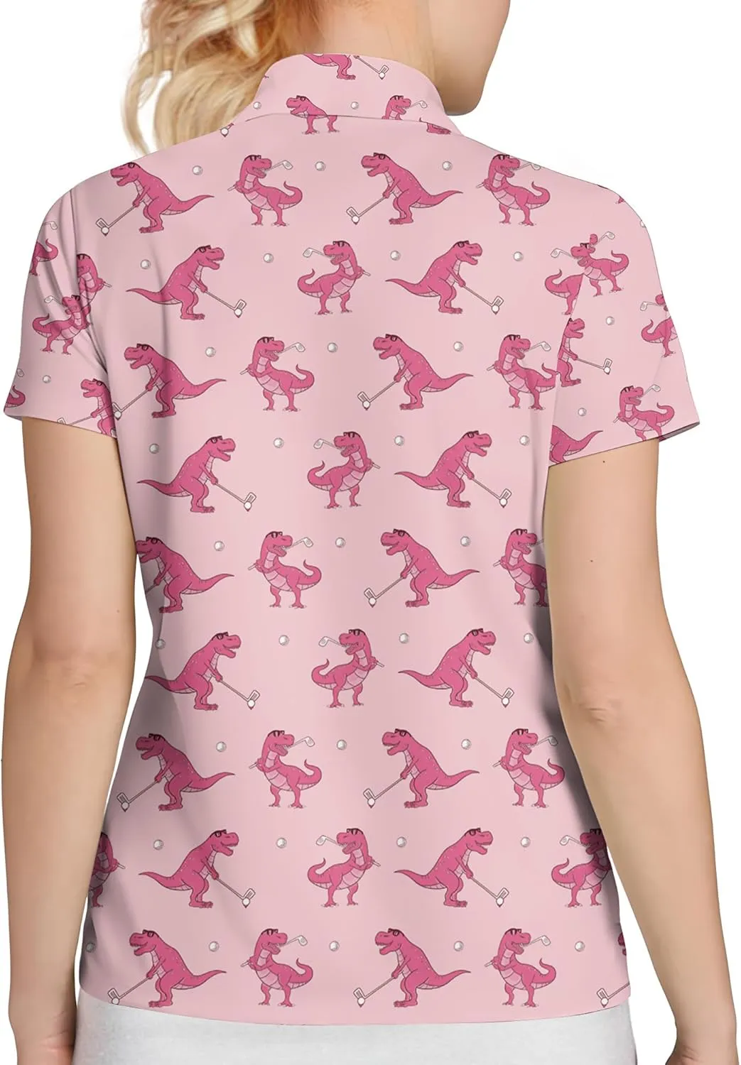 Womens Golf Shirt Funny Polo Shirts for Women Golf Outfit 3D Print Gifts