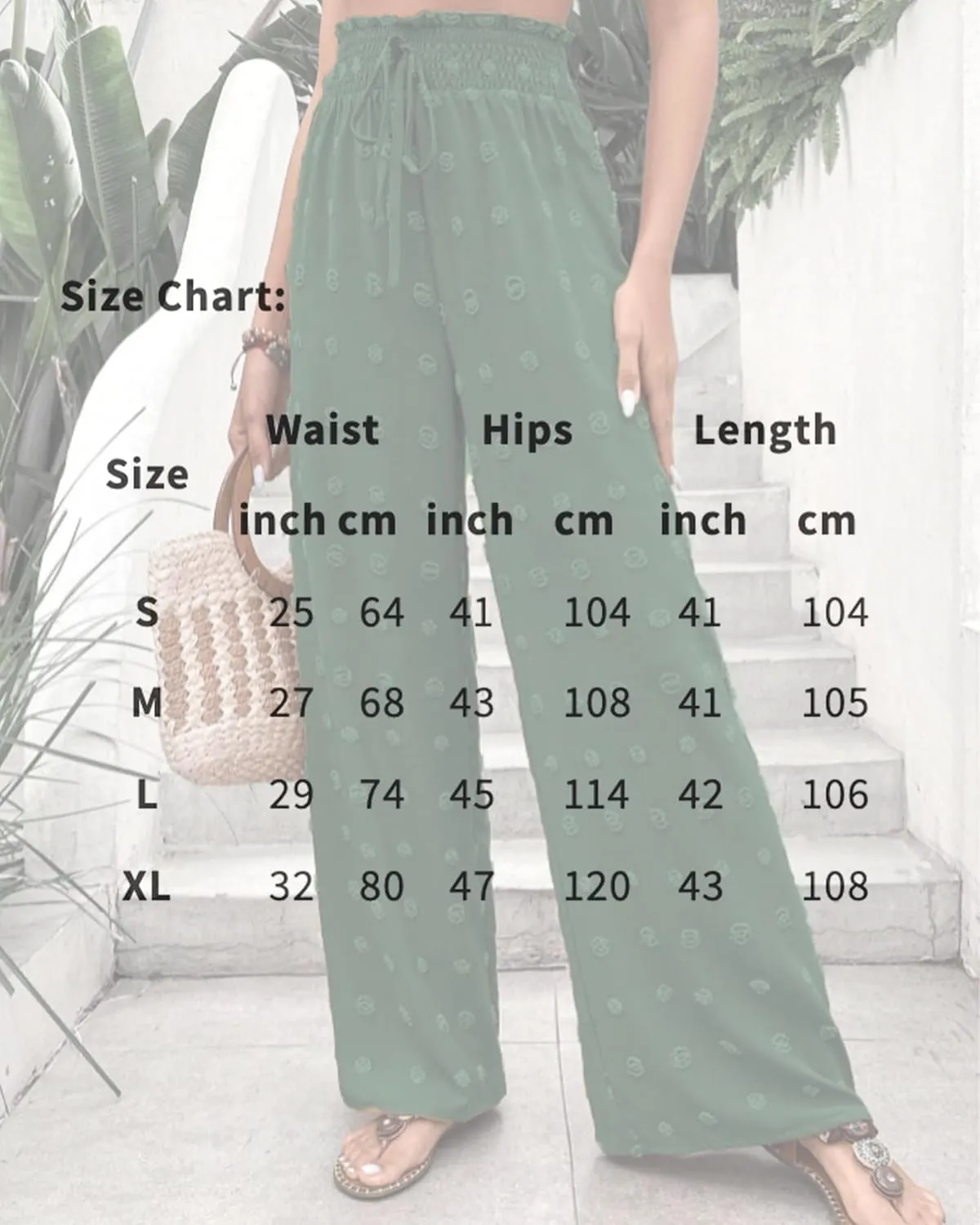 Women's Jacquard Wide Leg Pants with Pockets 2025 Spring Elegant High Waist Adjustable Knot Casual Loose Trousers