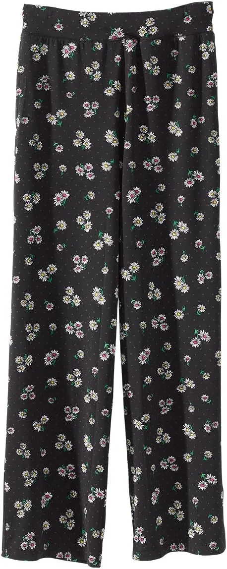 Womens Self Dressing Adaptive Wide Leg Pull-On Pants