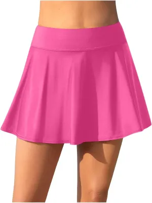 Women's Swim Skirt Belly Tightening Swimsuit Skirt High Waisted Swimsuit Bottom Mens Short Swim Trunks 5