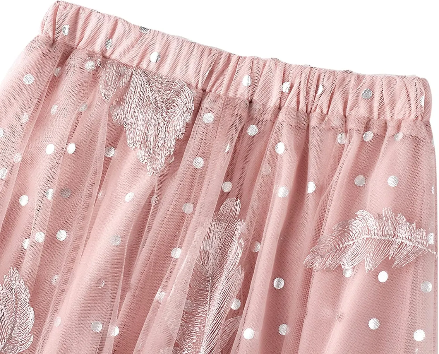 Women's Tulle Midi Skirt Elastic High Waist Layered Pleated Mesh Flowy A-Line Prom Party Long Tutu Skirts