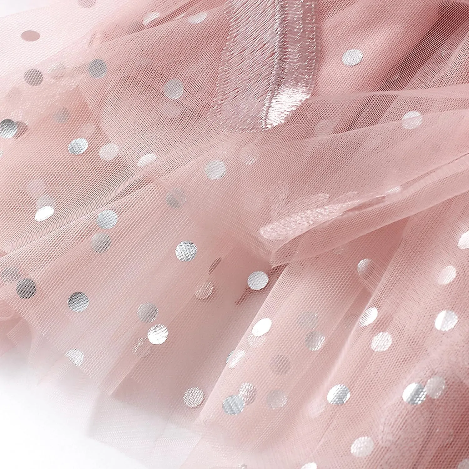 Women's Tulle Midi Skirt Elastic High Waist Layered Pleated Mesh Flowy A-Line Prom Party Long Tutu Skirts